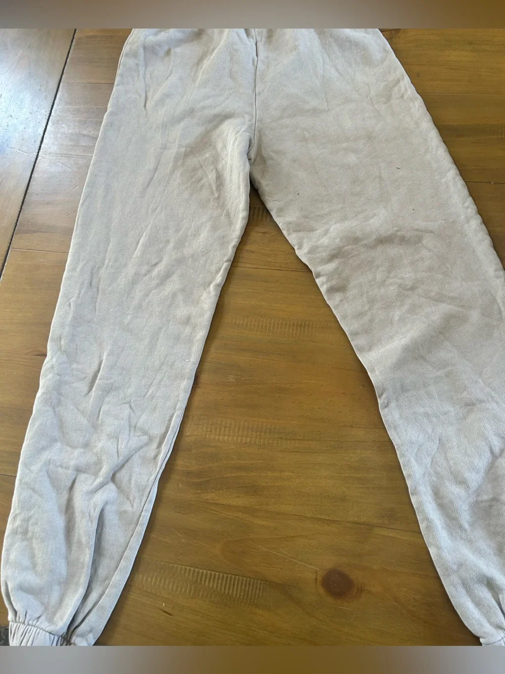 NWOT Pull&Bear Men's Beige Fleece Jogger Pants - Comfortable Casual Wear